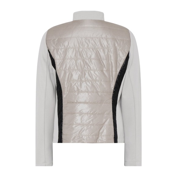 Women's Beige Athleisure Jacket Size 12 I'CONA Trendy Stylish Zipper NWT - Picture 3 of 3